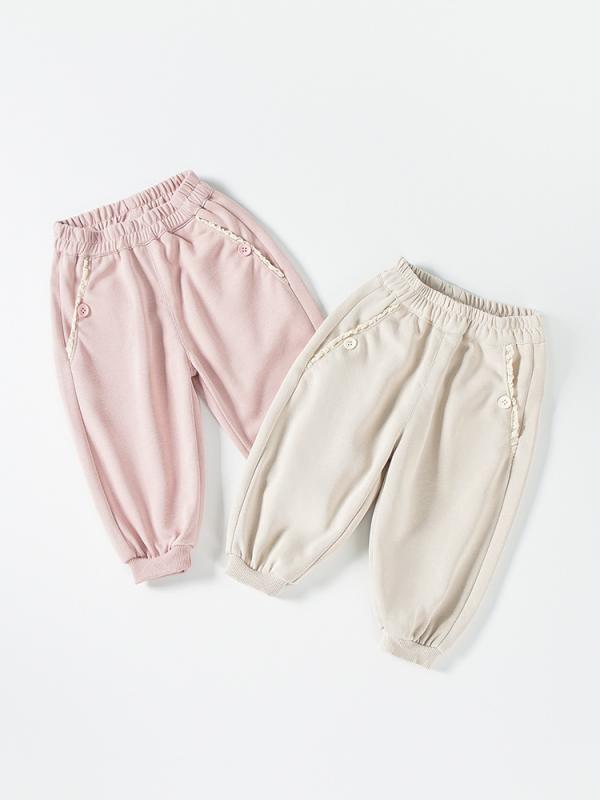 スウェットパンツ ベビー ガールズ かわいい おしゃれ 韓国風 春秋 カジュアル 着回し 万能 外出着 部..