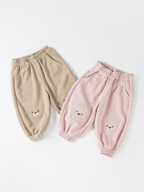 パンツ キッズ 女の子 ベビー スウェット ジョガー カジュアル ウエストゴム 裾ゴム 綿95% コットン 柔..