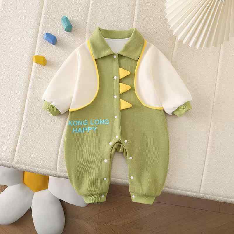 ・主な素材: 綿・対象年齢: 新生児 (0～1歳、80cm以下)・性別: ユニセックス・袖丈: 長袖・厚さ: 普通・開閉タイプ: シングルボタン・スタイル: 韓国風・タイプ: ロンパース・カラー: グリーン・サイズ展開: 59、66、73、80、90・カテゴリ: ロンパース、カバーオール