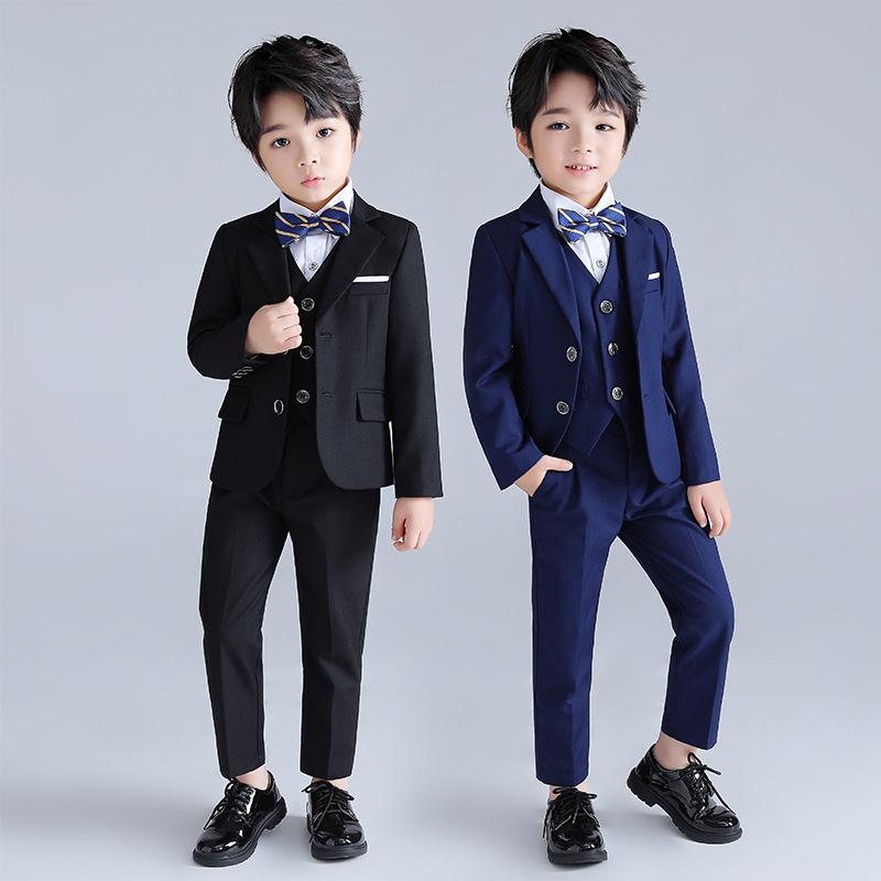 キッズ 男の子 ベビー スーツ ジャケット ベスト パンツ スリーピース 無地 韓国風...