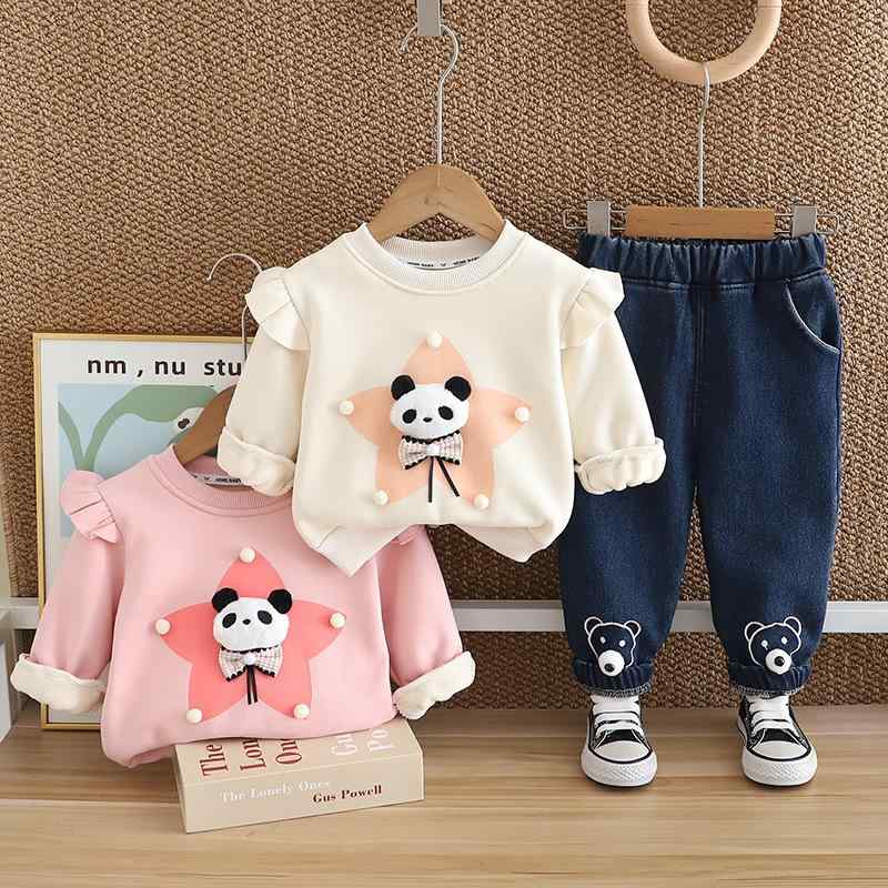 セットアップ キッズ 女の子 ベビー 秋冬 裏起毛 厚手 長袖 スウェット トレーナー 長パンツ 2点セット..