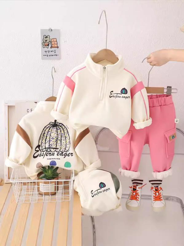 キッズ 男の子 セットアップ 2点セット 春秋冬 スタンドカラー 長袖 スウェット トレーナー パンツ カジュアル スポーツウェア ルームウェア 綿 肌触り良い キャラクタープリント