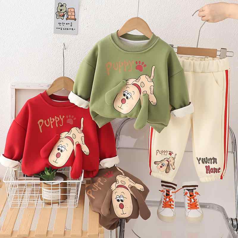 Rakuten - キッズ 男の子 裏起毛 厚手 冬服 長袖 スウェット ロングパンツ 上下セット ベビー服 キャラクター かわいい おしゃれ 通園 通学 部屋着
