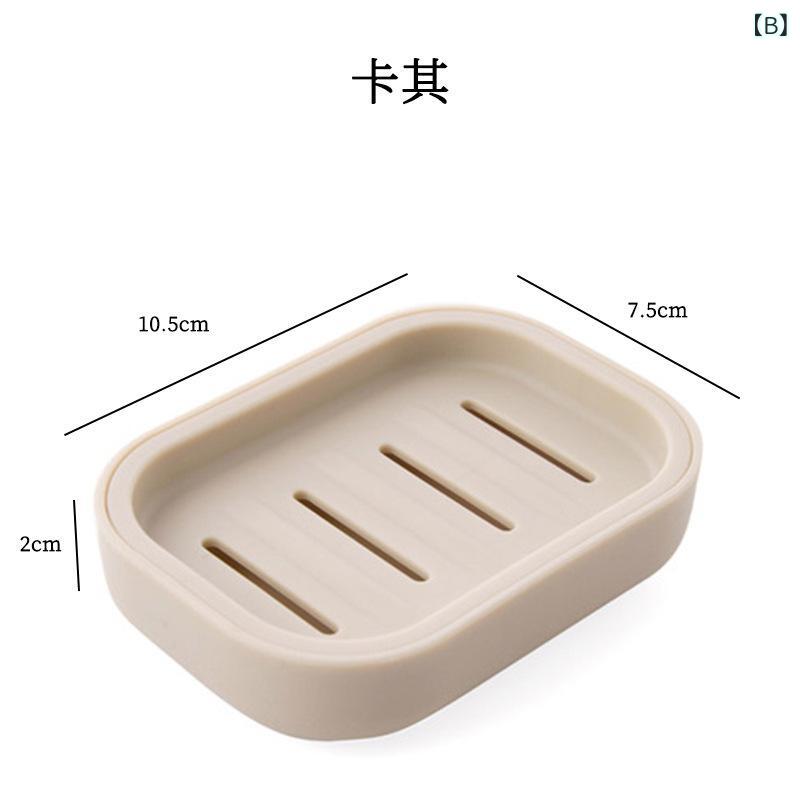 セキュアデポのソープディッシュ 石鹸置き 家庭用 バス用品 プラスチック製 蓋なし 水切り 二層構造 北欧風 卓上 シンプル｜アングル3