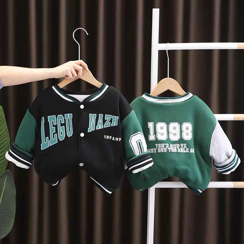 キッズ 男の子 ベビー 裏起毛 厚手 中綿 野球ジャケット アウター おしゃれ トレンド 秋冬 ラウンドネ..