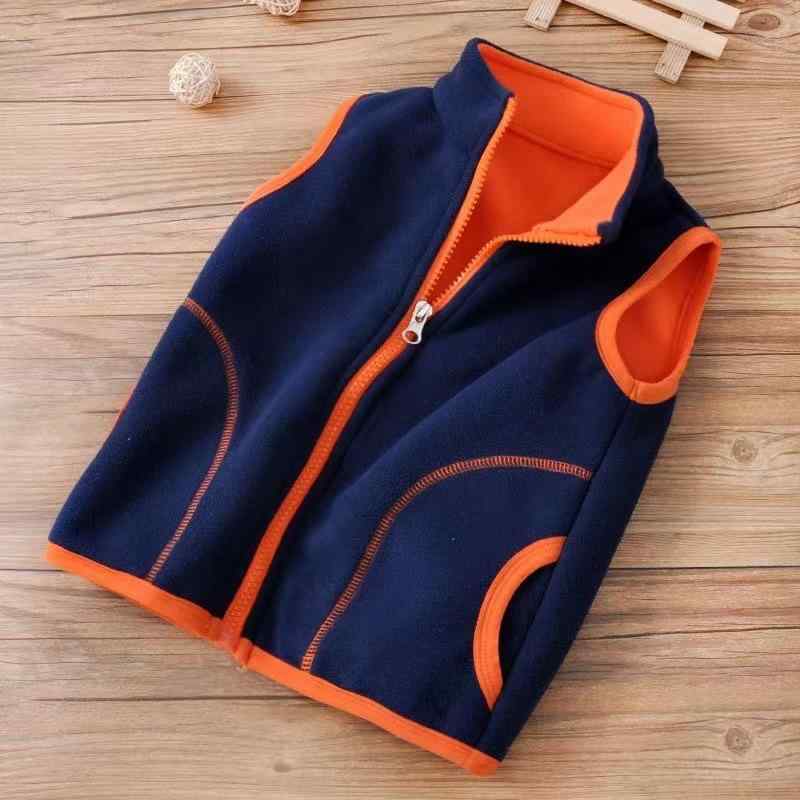 ベスト キッズ 男の子 女の子 男女兼用 フリース スタンドカラー ジップアップ 秋冬 柔らかい肌触り カ..