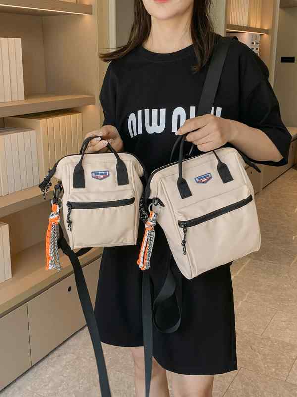 バッグ レディース 軽量 撥水加工 丈夫 ナイロン リュックサック ショルダーバッグ 斜め掛け 鞄 3WAY デイリーユース おしゃれ かわいい ポケット付き コンパクト 通勤 通学 お出かけ 普段使い