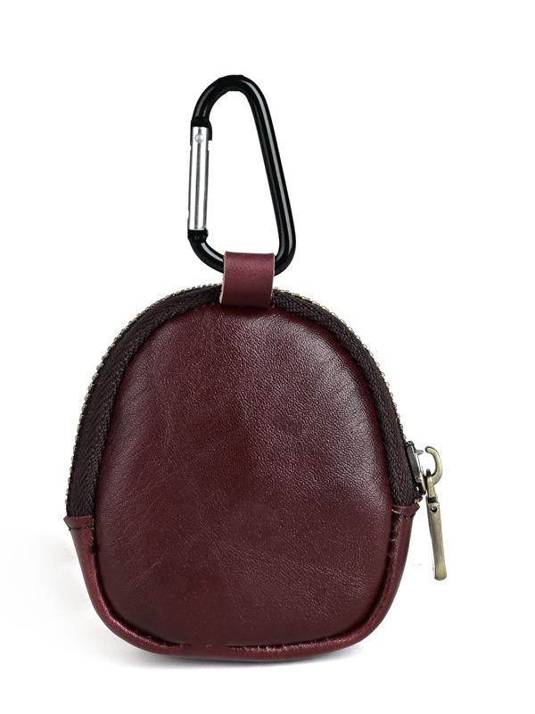 キーケース メンズ レディース ユニセックス 超軽量 本革 牛革 ヌメ革 ハンドメイド ファスナー付き ミニ財布 コインケース 小銭入れ イヤホンケース シェル型 欧米レトロ風 コンパクト 多機能 日常使い