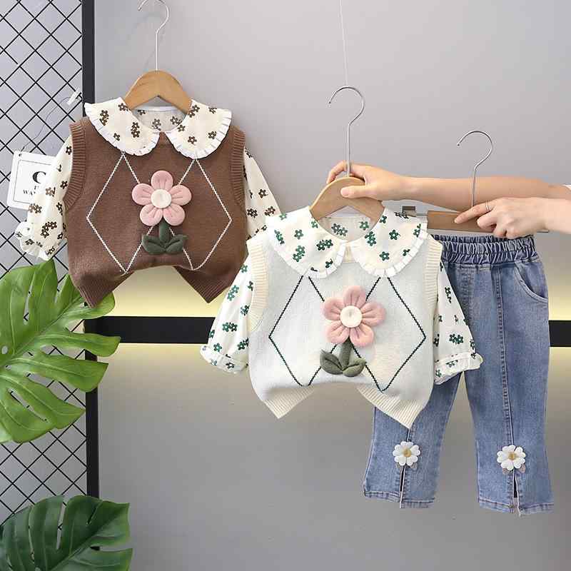 ・カテゴリ: キッズセットアップ・性別: 女性・スタイル: 韓国風・セットタイプ: パンツセット・セット内容: 3点セット・対象年齢: 幼児(1〜3歳)・袖丈: 長袖・パンツ丈: ロング・厚さ: 普通・柄: チェック、漫画・主な素材: 綿8...