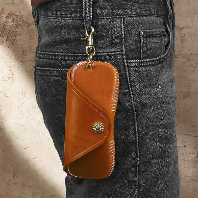 メガネケース 手作り レトロ ヴィンテージ イタリアン 植物タンニンなめし革 本革 牛革 サングラス 収..