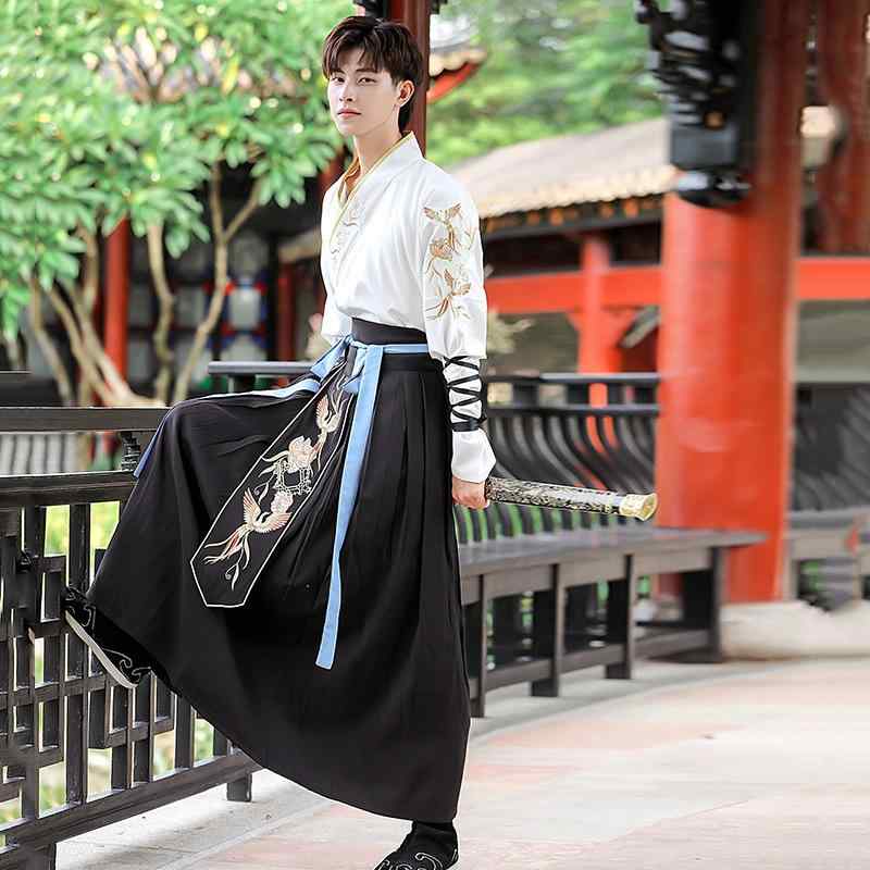 漢服 メンズ 武侠テイスト 伝統 古風 時代劇 コスプレ 貴公子 剣士 書生 おしゃれ クール 優雅 軽やか ..