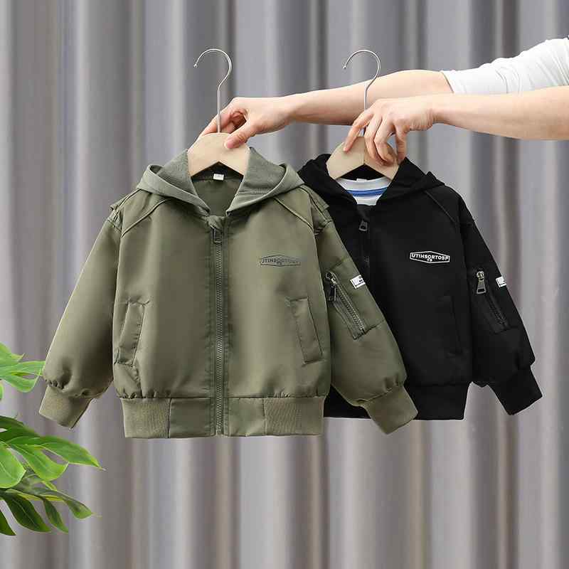 ジャケット キッズ 男の子 フード付き 秋物 カジュアル 着回し抜群 アウター ジャンパー ジップアップ ..