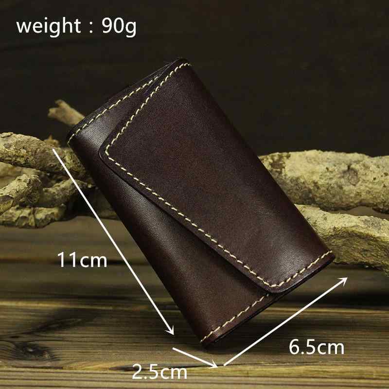 キーケース メンズ レディース 本革 牛革 植物タンニン鞣し革 ベジタブルタンニンレザー レトロ カジュアル スマートキー対応 多機能 キーホルダー コンパクト ショート(4)