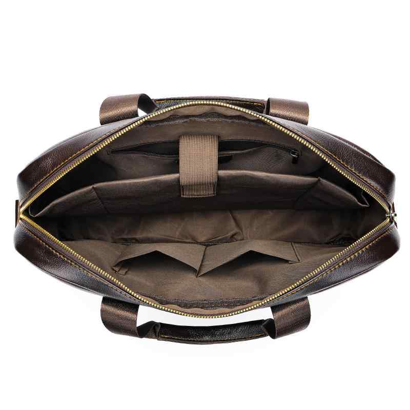 ビジネスバッグ メンズ 男性用 防水 耐摩耗 14インチPC対応 本革 レザー 牛革 レトロ 通勤 オフィス ハンドバッグ ブリーフケース 書類カバン 無地