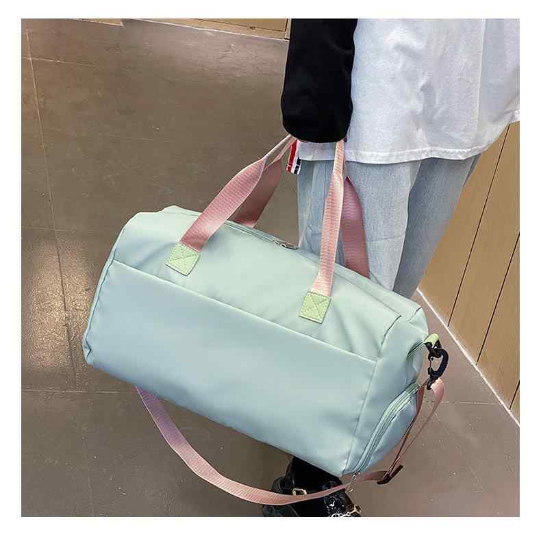 バッグ レディース かわいい 乾湿分離 シューズ収納 防水 大容量 軽量 ナイロン 切り替え 旅行 スポー..