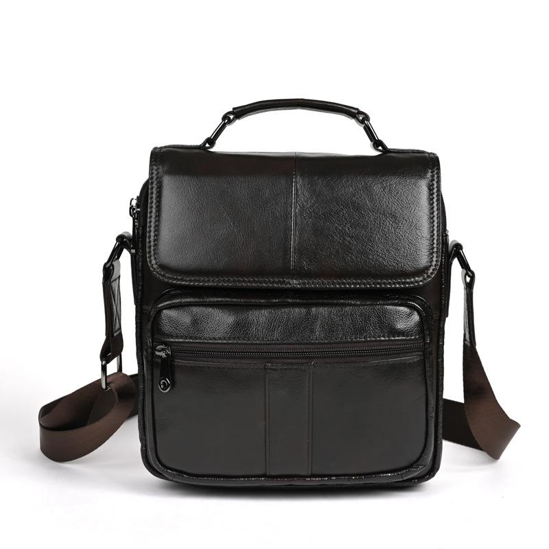 ショルダーバッグ メンズ 本革 牛革 耐摩耗性 8インチタブレット収納 通勤 通学 デイリーユース カジュ..