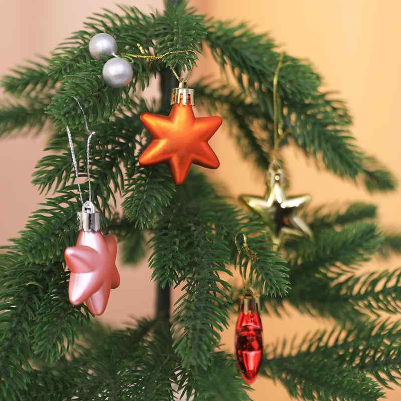 クリスマスツリー オーナメント 六角星 ヘキサゴン 変形デザイン 電気メッキ加工 マット 艶あり 5cm 12..