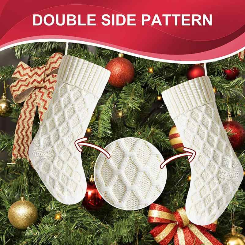 クリスマスソックス ミニ ニット アーガイル 吊り飾り オーナメント ギフト袋 プレゼント袋 キャンディバッグ おしゃれ かわいい クリスマスパーティー イベン...