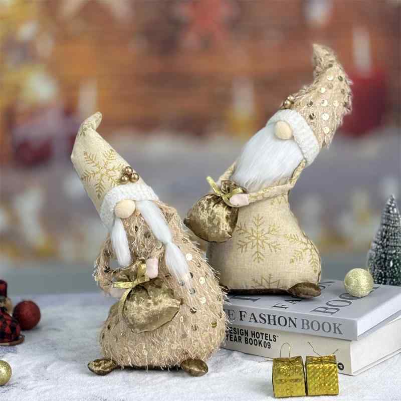 クリスマスオブジェ 顔なし サンタフィギュア スパンコール キラキラ インスタ映え おしゃれ クラシッ..