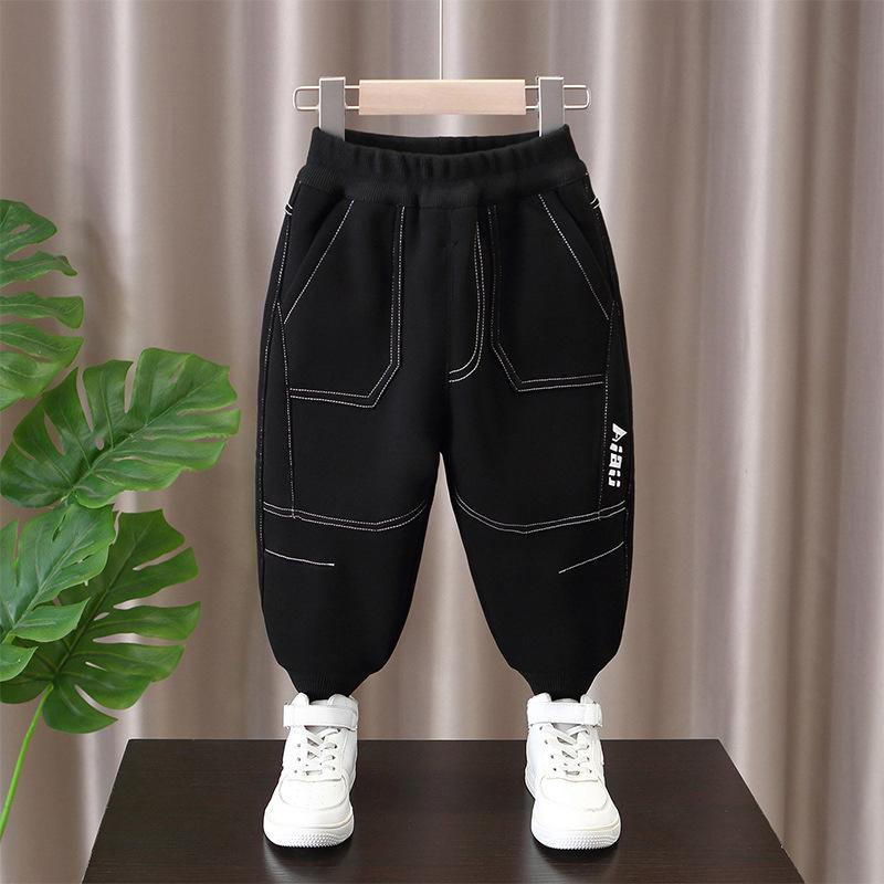 スウェットパンツ 男の子 キッズ 裏起毛 一体型ボア裏地 冬用 ロングパンツ カジュアル ジョガーパンツ..