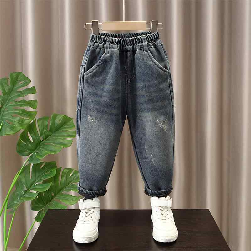 キッズパンツ 男の子 秋冬 裏起毛 デニム 裏ボア一体型 カジュアル ロングパンツ 着回し おしゃれ 柔ら..