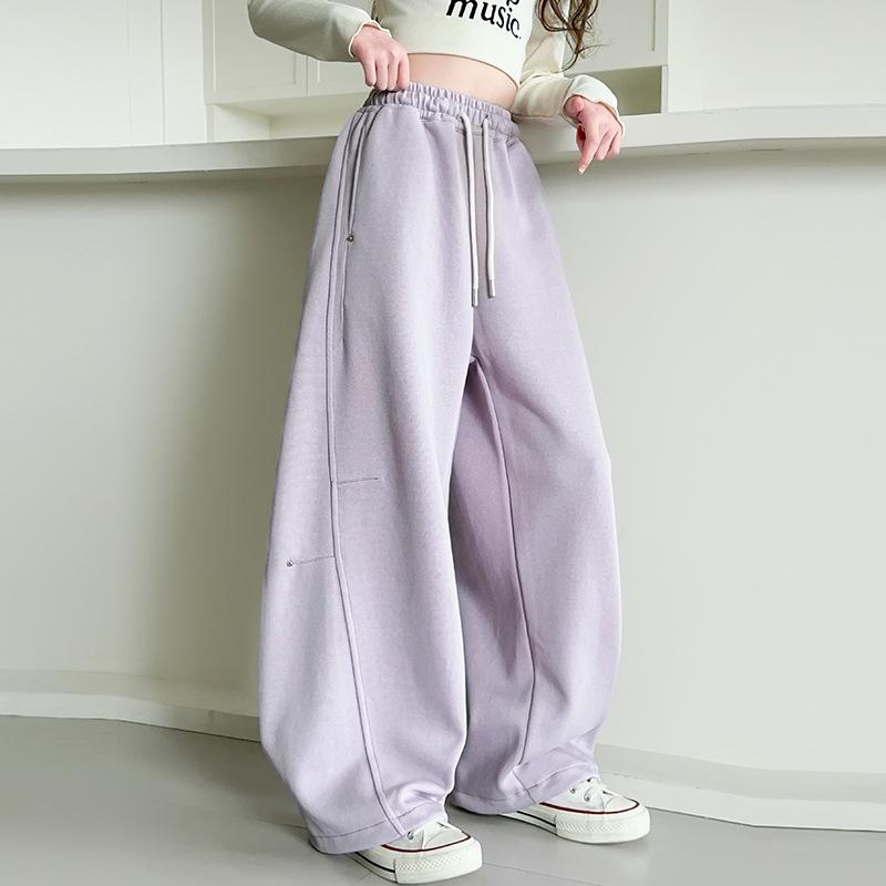 パンツ 女の子 ジュニア キッズ 春秋 カジュアル スポーツ スウェット カーブパンツ 着回し おしゃれ ..