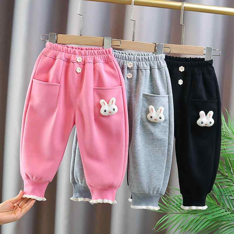 キッズ ベビー 女の子 パンツ 伸縮性ゴムウエスト ロングスウェットパンツ 無地 綿 やわらか素材 春秋 ..