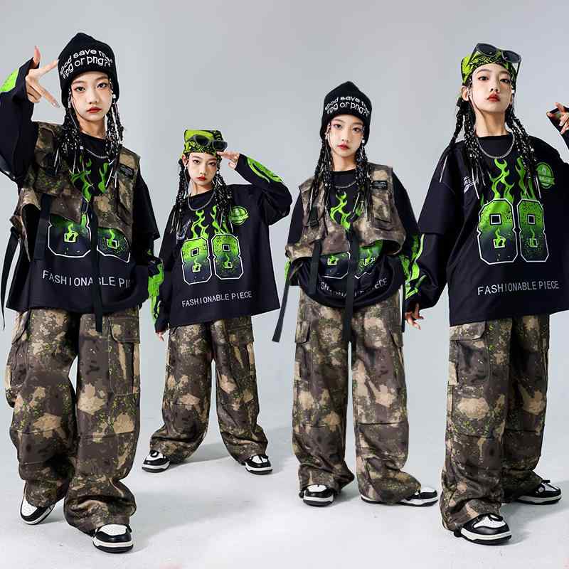 ダンスウェア キッズ 男の子 女の子 ボーイズ ガールズ ストリートダンス ヒップホップ 発表会 ステー..