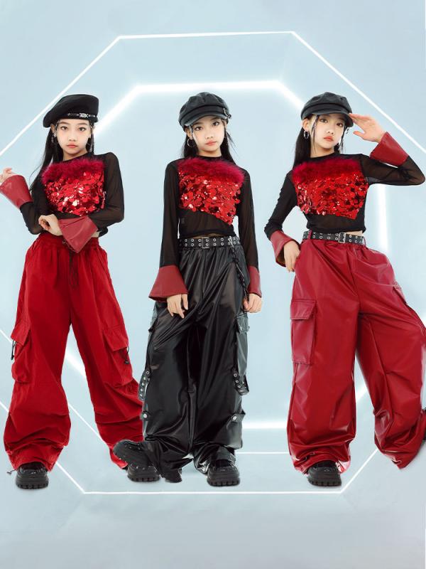 ダンス衣装 キッズ 女の子 ジュニア ジャズダンス ストリートダンス ヒップホップ クール PUレザー ブルゾン 発表会 ステージ 演出 ガールズグループ