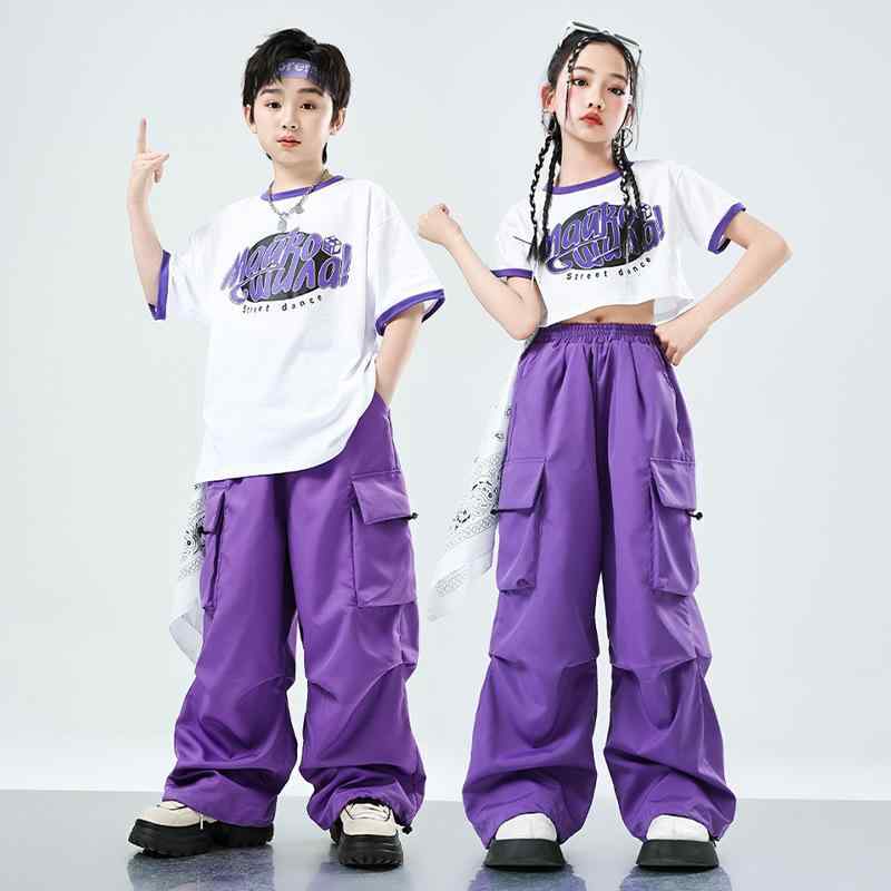 キッズ 男の子 女の子 ダンスパンツ カーゴパンツ ヒップホップ ストリート ジャズ チア 発表会 舞台 ..