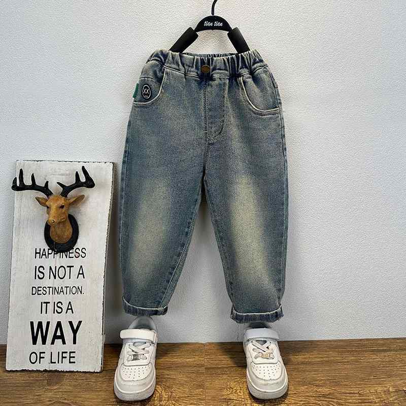 デニムパンツ 男の子 キッズ ストレッチ 伸縮性抜群 動きやすい 春秋 カジュアル 普段着 通園 通学 綿 ..