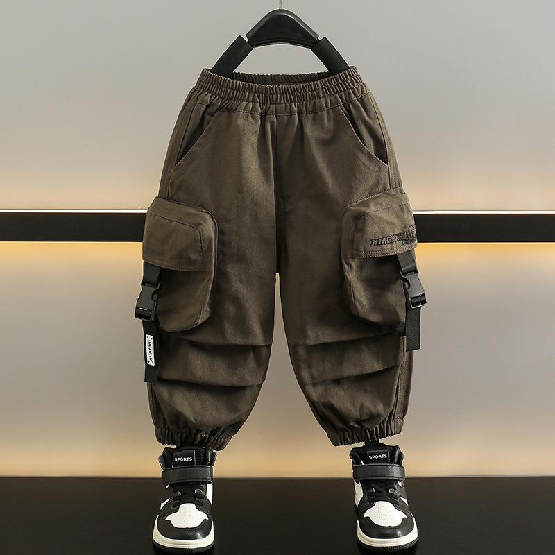 パンツ キッズ 男の子 ゴムウエスト カジュアル 綿100% 柔らかい肌触り カーゴパンツ ワークパンツ 春..