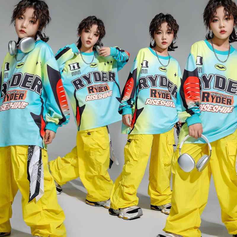 ダンス衣装 キッズ ジュニア 男の子 女の子 男女兼用 ヒップホップ ストリート アメリカンカジュアル ..