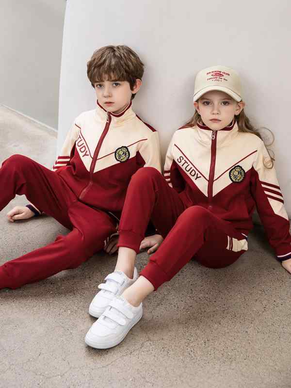 キッズ 男女兼用 スクールユニフォーム セットアップ 小学生 幼稚園児 ブリティッシュ風 ジップアップ ..