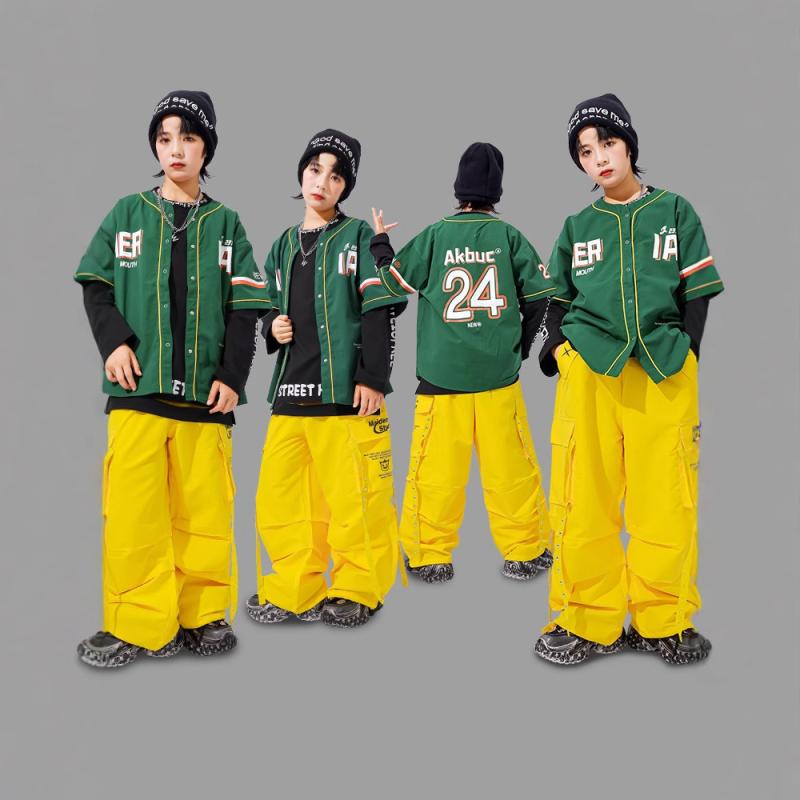 ダンスウェア キッズ 男の子 ヒップホップ ストリート系 ステージ衣装 野球 ベースボール セットアップ 発表会 イベント 練習着 目立つ トレンド かっこいい 春秋