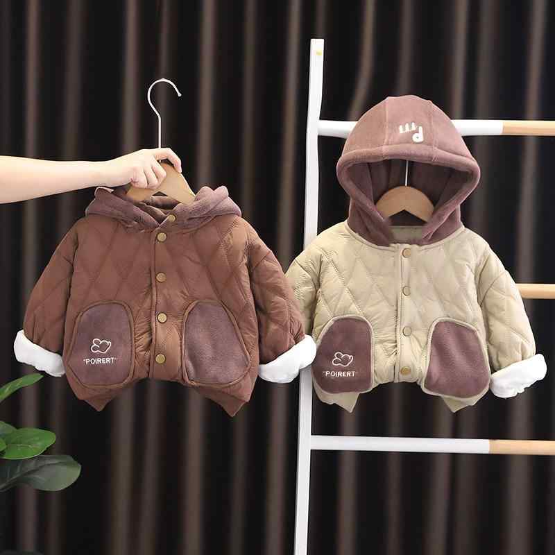ジャケット 男の子 キッズ ベビー 幼児 裏起毛 フード付き 中綿コート 厚手 防寒 暖かい 柔らか素材 チ..