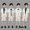 キッズスーツ 男の子 ブリティッシュ フォーマル セレモニー 幼稚園 入園式 発表会 演奏会 ステージ衣装 フラワーボーイ ベスト ジレ 半ズボン ショートパン...