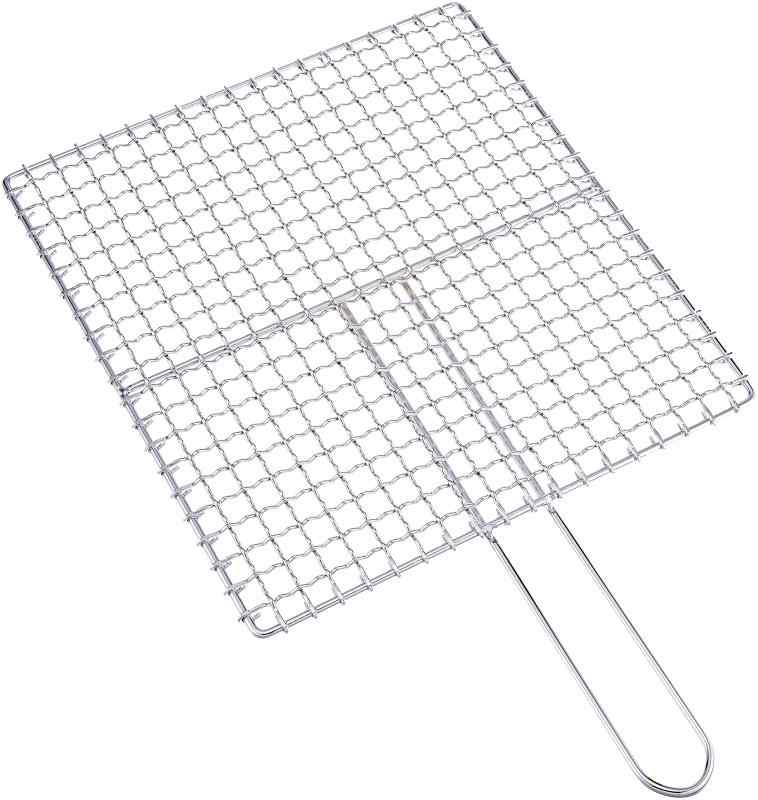 遠藤商事 業務用 焼物網 タフロス 33号 シングル取手 (鉄・クロームメッキ) 日本製 DTH04033サイズ:幅330×奥行き300mm/柄長165mm重量:860g素材・材質:鉄・クロームメッキ原産国:日本クリンプ金網:φ2.5mm×13mm目