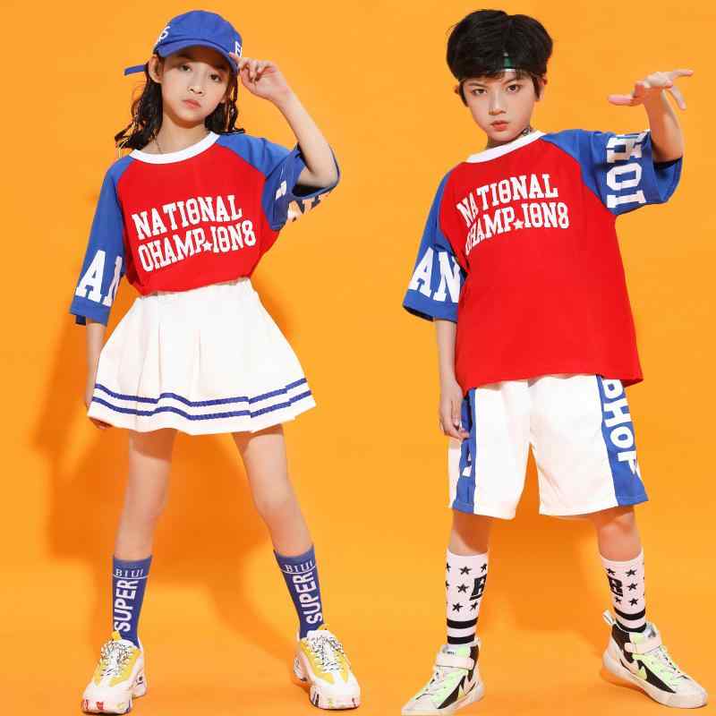 ダンス衣装 キッズ 女の子 男の子 チアリーディング ジャズダンス ストリートダンス ヒップホップダン..