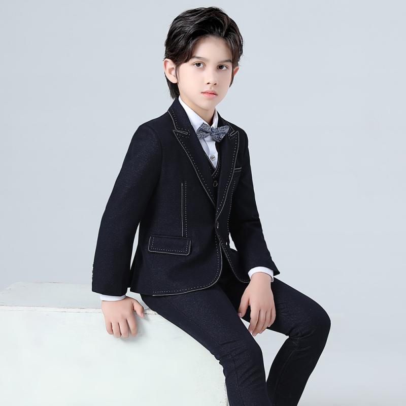 ブリテッシュスタイル フォーマル スーツ セットアップ シングルボタン 長袖 コットンブレンド キッズ ..
