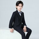 ブリテッシュスタイル フォーマル スーツ セットアップ シングルボタン 長袖 コットンブレンド キッズ 男の子 男児 ベビー 秋冬 ピアノ発表会 司会 1歳 誕...