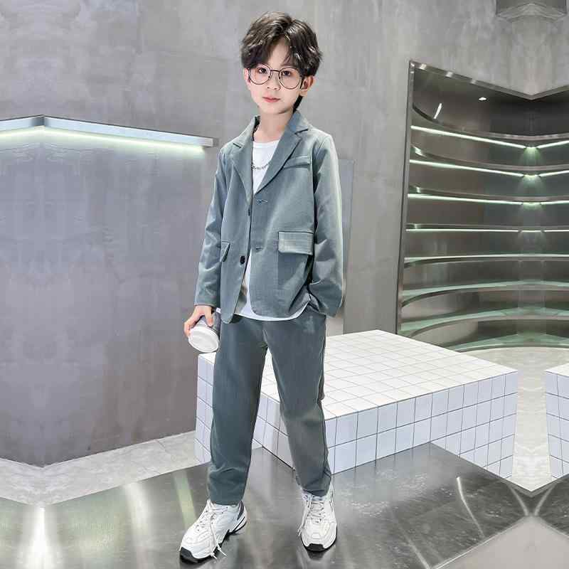 スーツ 男の子 キッズ セットアップ ジャケット カジュアル フォーマル 春秋 ブリティッシュ ピアノ発表会 演奏会 結婚式 卒園式 入学式 卒業式 七五三 礼...