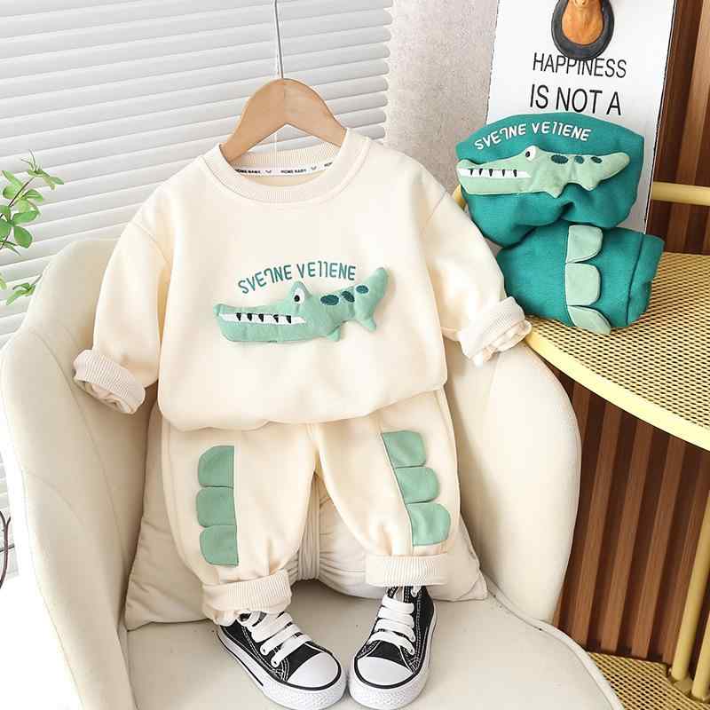 セットアップ 男の子 ベビー 肌に優しい 柔らかい コットン 綿95% キャラクター ワニ クルーネック か..