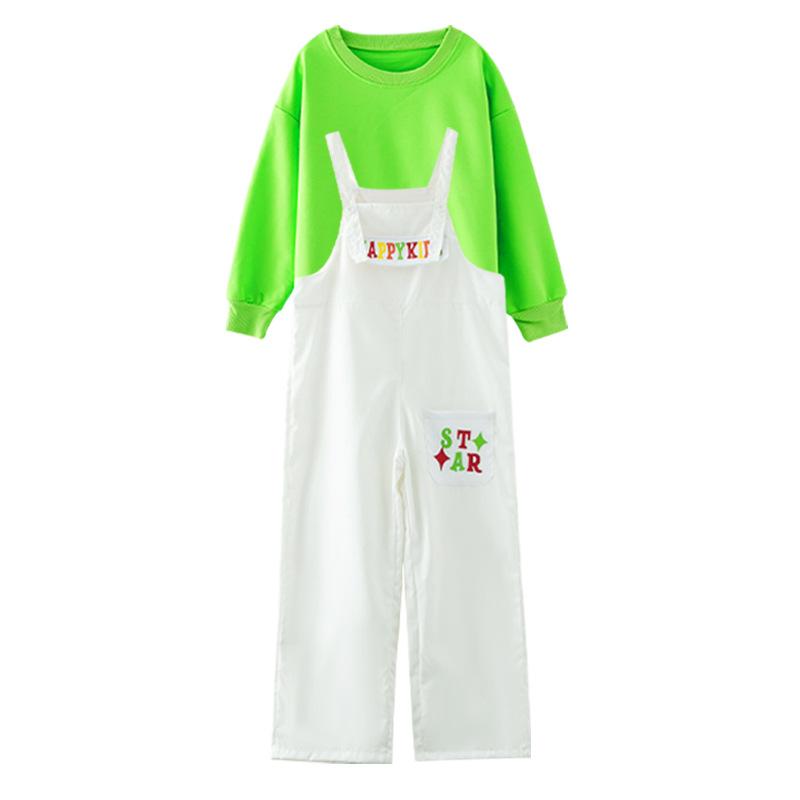 ダンス衣装 キッズ ジュニア 男女兼用 チアガール ヒップホップ 運動会 発表会 合唱 幼稚園 小学生 練習着 綿100% 秋物 上下セット