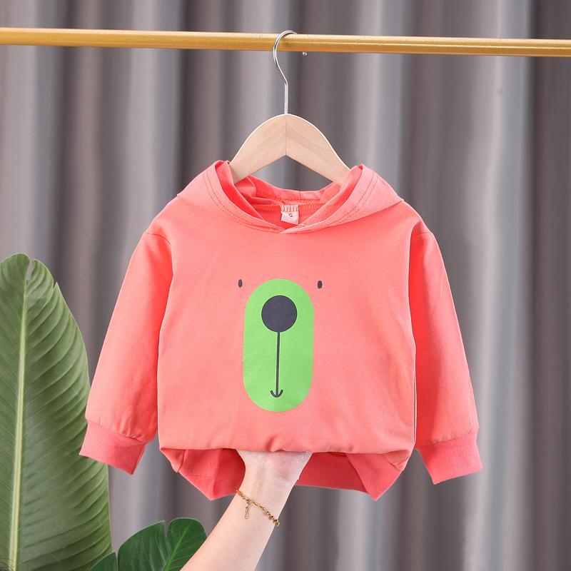 トレーナー 女の子 ベビー キッズ 子供服 春秋 クマ柄 フード付き 長袖 綿混 柔らかな肌触り 吸湿性 カ..