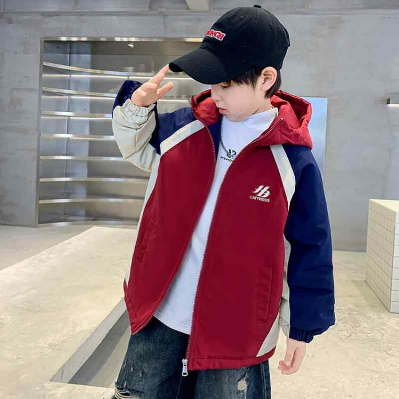 キッズ 男の子 ジャケット 中綿 厚手 フード付き 秋冬 防寒 暖かい 保温 ジュニア 小学生 中学生 通学 ..