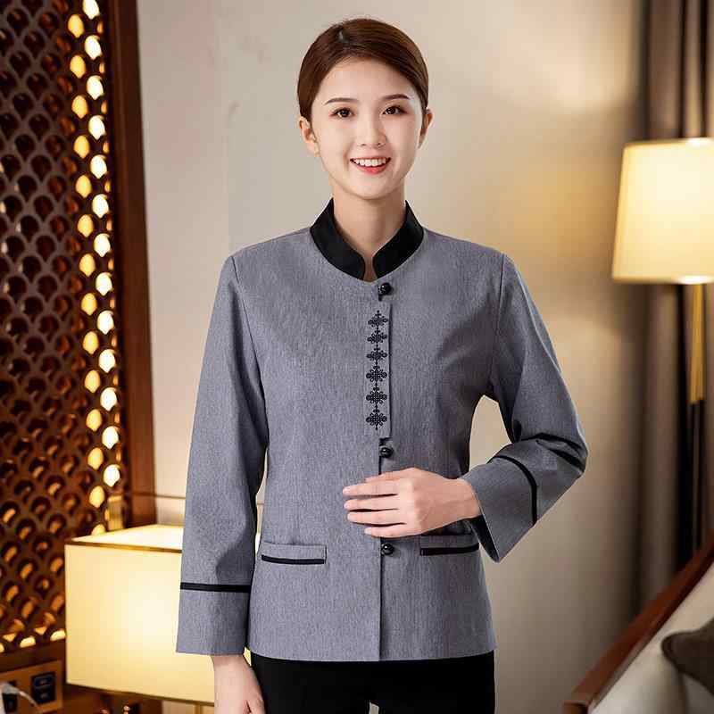 作業服 男女兼用 清掃業 病院 ホテル 施設管理 長袖 ユニフォーム 制服 作業着 家事代行 サービススタ..