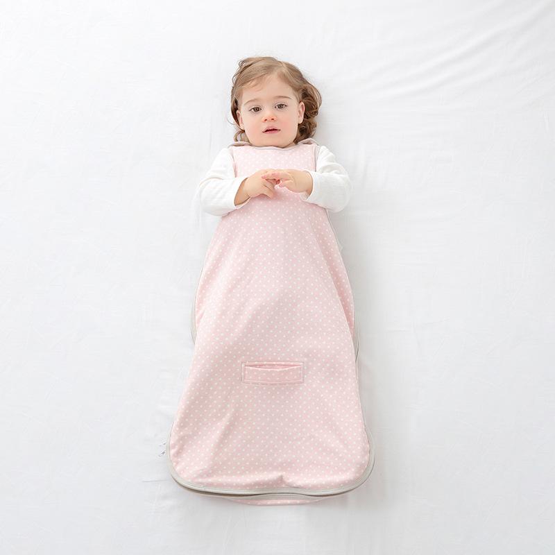 スリーパー ベビー 子供 乳幼児 足蹴り防止 寝冷え防止 ベビーカー チャイルドシート 外出用 純綿 コットン 一体型 ベスト オールシーズン シンプル かわいい