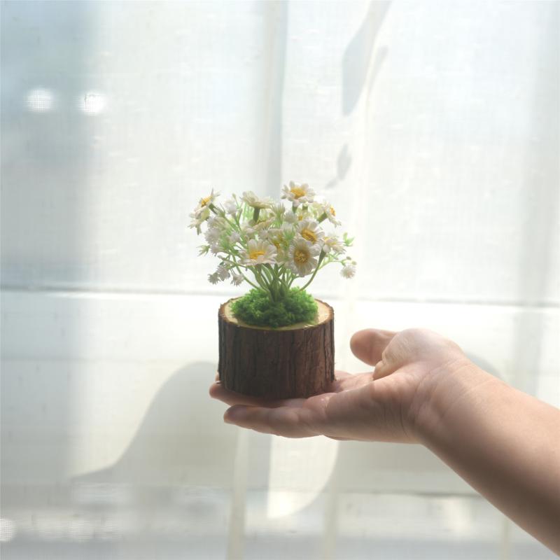 造花 フェイクグリーン カスミソウ リアルな 球状 鉢植え ミニ 卓上 デスク 置物 おしゃれなインテリア飾り リビング 寝室 玄関 オブジェ フォトプロップス かわいい
