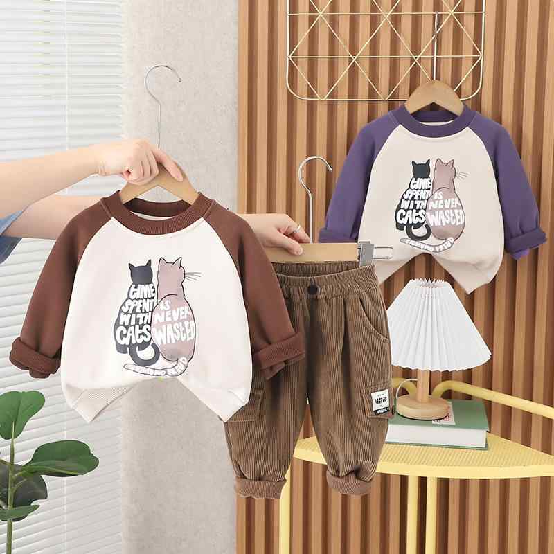 キッズ ベビー 男の子 女の子 裏起毛 厚手 暖かい スウェット トレーナー パンツ 上下セット セットア..